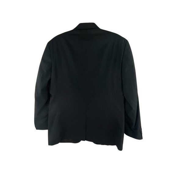 Chaps Men's 100% Wool Blazer Jacket 42R Black Two Button Business Career Neutral - Picture 5 of 9